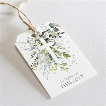 Etiquette baptême adulte religieux étui