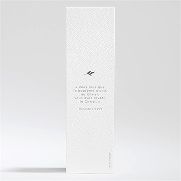 Signet baptême adulte eucalyptus - Dos du signet