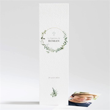 Signet baptême adulte végétal