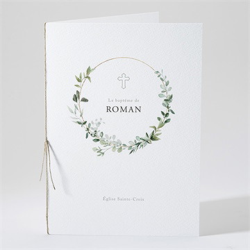 Livret de messe baptême adulte végétal