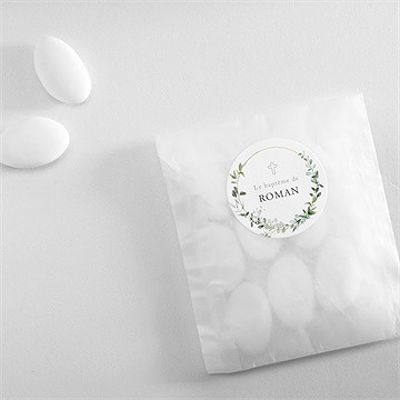 Sticker baptême adulte végétal - Mise en situation