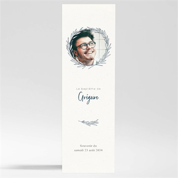 Signet baptême couronne végétale adulte étui