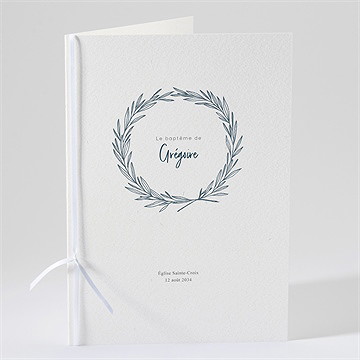 Livret de messe baptême couronne végétale adulte