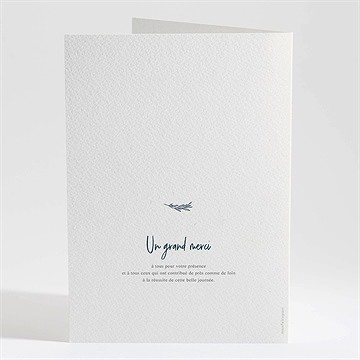 Livret de messe baptême couronne végétale adulte - Dos du livret