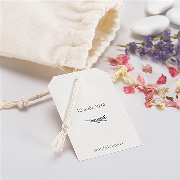 Pochon baptême couronne végétale adulte - Mise en situation