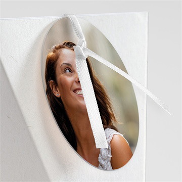 Boîte de dragées baptême fille adulte étui - Détail de la boîte