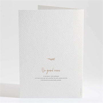 Livret de messe baptême fille adulte - Dos du livret