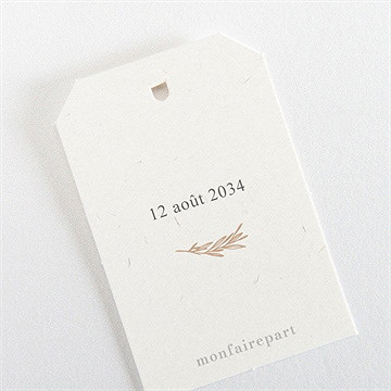 Etiquette baptême fille adulte - Dos de l'étiquette