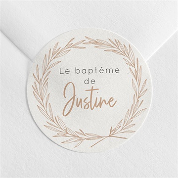 Sticker baptême fille adulte