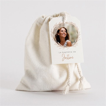 Pochon baptême fille adulte étui