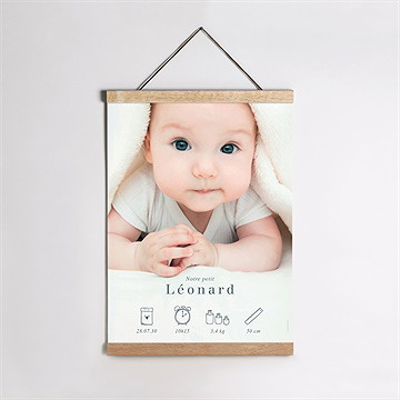 Affiche naissance jolis pictos