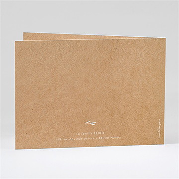 Remerciement décès a dieu plié - Dos du remerciement