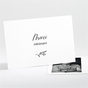 Remerciement décès noir et blanc paysage