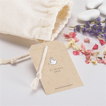 Pochon baptême frère et soeur - Mise en situation