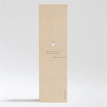 Signet baptême frère et soeur - Dos du signet