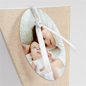 Boîte de dragées baptême frère et soeur étui - Détail de la boîte