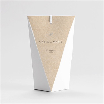 Boîte de dragées baptême frère et soeur étui - Dos de la boîte