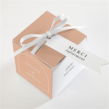 Boîte de dragées mariage bel éclat - Dessus de la boîte