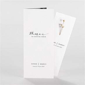 Remerciement mariage liés fleur séchée