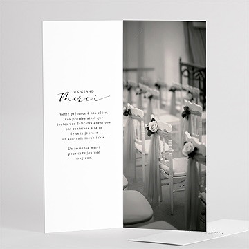 Remerciement mariage liés fleur séchée - Intérieur du faire-part 2