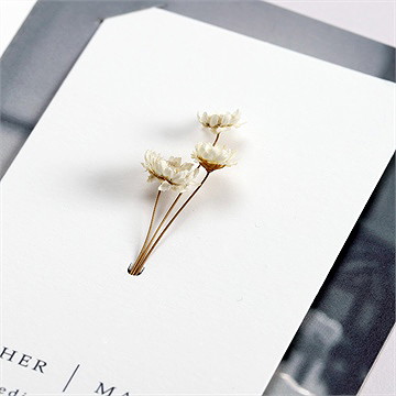 Remerciement mariage liés fleur séchée - Vue zoomée