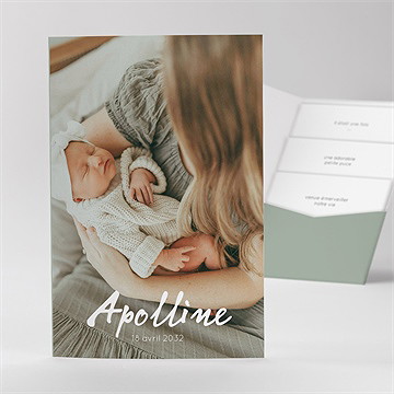 Faire-part naissance mon joli prénom pocketfold