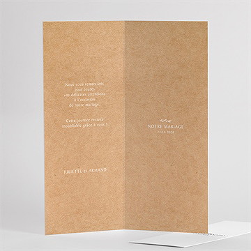 Remerciement mariage bohème écolo fleur séchée - Intérieur du faire-part 2