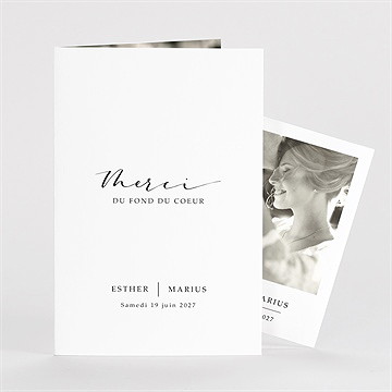 Remerciement mariage liés pour toujours plié duo