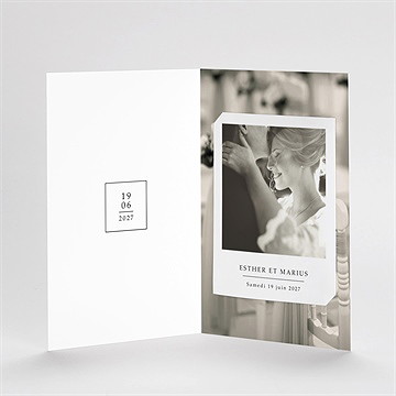 Remerciement mariage liés pour toujours plié duo - Intérieur du remerciement