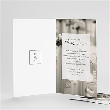 Remerciement mariage liés pour toujours plié duo - Détail du remerciement