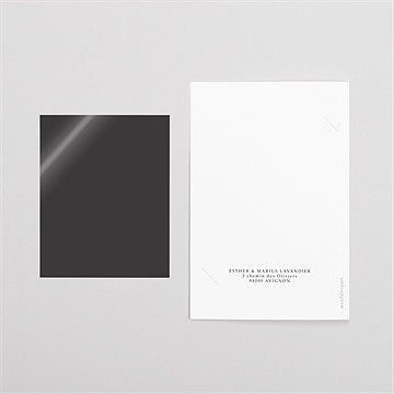 Remerciement mariage liés pour toujours plié duo - Dos du remerciement