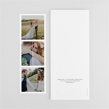 Remerciement mariage l'olivier fleur séchée - Dos du remerciement