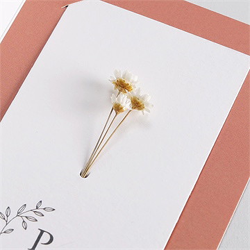 Remerciement mariage douce terracotta fleur séchée - Détail fleur séchée