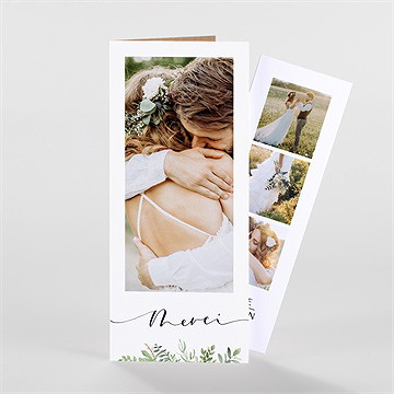 Remerciement mariage nature chic photomaton duo