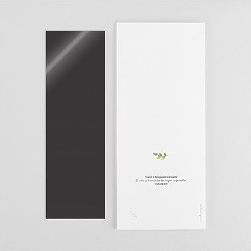 Remerciement mariage nature chic photomaton duo - Dos du remerciement