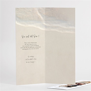 Remerciement mariage dans le sable photomaton duo - Détail du remerciement