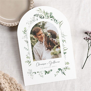 Remerciement mariage lyrisme arche