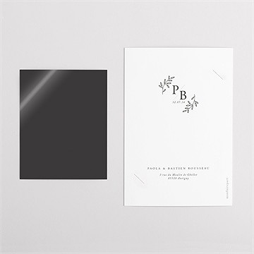 Remerciement mariage douce terracotta duo - Dos du remerciement