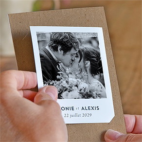 Remerciement mariage uniques empreintes duo