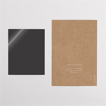 Remerciement mariage uniques empreintes duo - Dos du remerciement