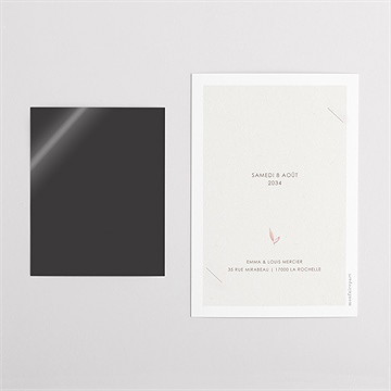 Remerciement mariage notre lien duo - Dos du remerciement