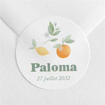 Sticker naissance motif fruité