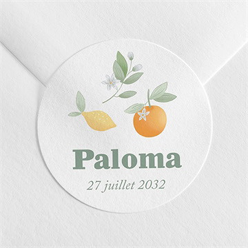 Sticker naissance motif fruité