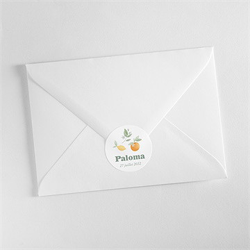 Sticker naissance motif fruité - Mise en situation