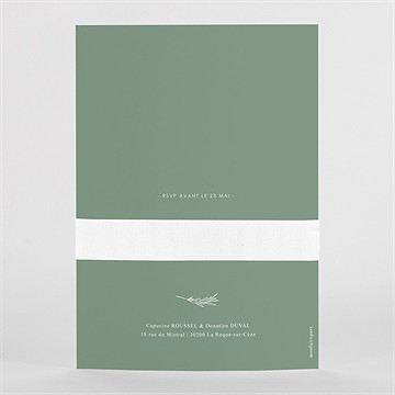 Faire-part mariage tout pour toi 2 volets - Vue de Dos