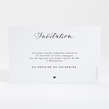 Carton d'invitation mariage classique photo