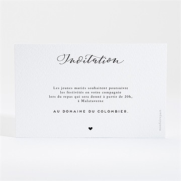 Carton d'invitation mariage classique photo