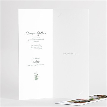 Remerciement mariage lyrisme photomaton duo - Détail du remerciement