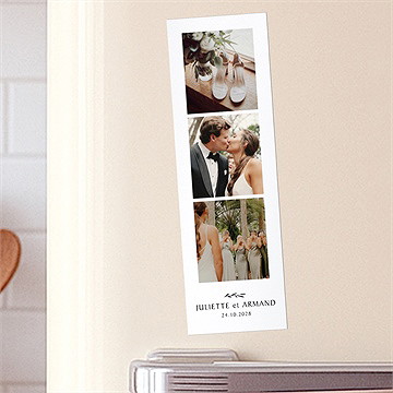 Remerciement mariage bohème écolo photomaton duo - Mise en situation