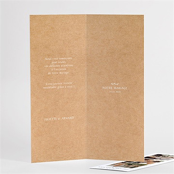 Remerciement mariage bohème écolo photomaton duo - Détail du remerciement